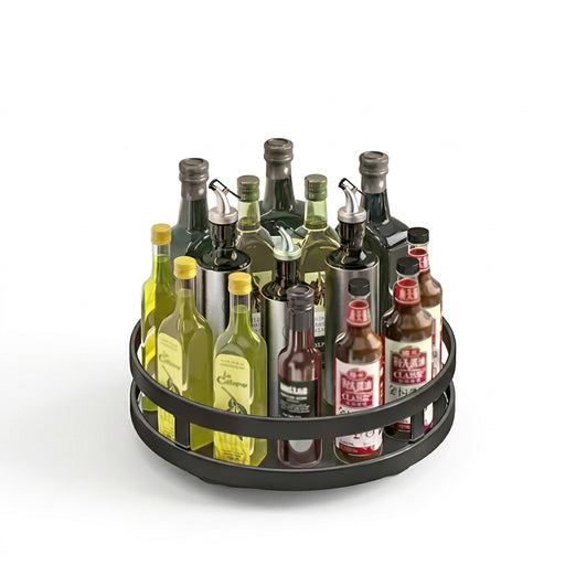 Rotating Kitchen Organiser — 360° Stainless Steel Turntable, 1/2/3-Tier (10-inch)