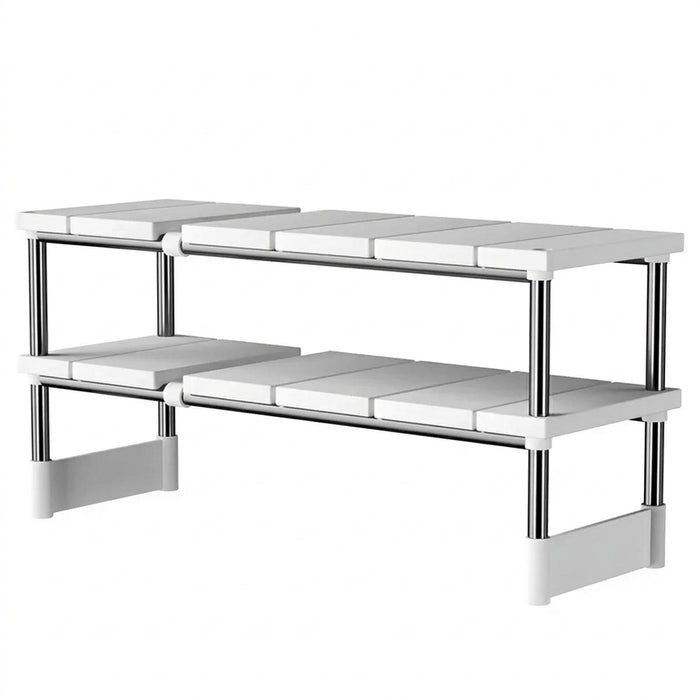 Adjustable Under-Sink Storage Rack — Expandable Kitchen & Bathroom Organizer (Single/Double Layer)