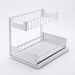 Under‑sink 2‑Tier Pull‑Out Storage Organiser – 36×27×28cm, Black or White