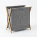 Foldable Laundry Basket with Bamboo Frame — Cotton‑Linen Hamper 40×30×38cm