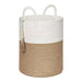 Large Tall Woven Storage Basket – Foldable Cotton Rope Laundry Hamper