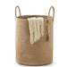Large Tall Foldable Woven Storage Basket — Cotton-Rope Laundry Hamper