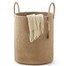Large Tall Woven Storage Basket – Foldable Cotton Rope Laundry Hamper