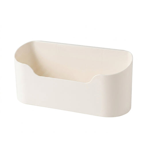 Wall-Mounted Adhesive Storage Rack – Single-Tier PP Organiser for Kitchen & Bathroom