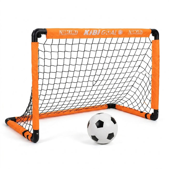 Portable Foldable Football Goal Set with Ball and Pump for Kids' Garden Play