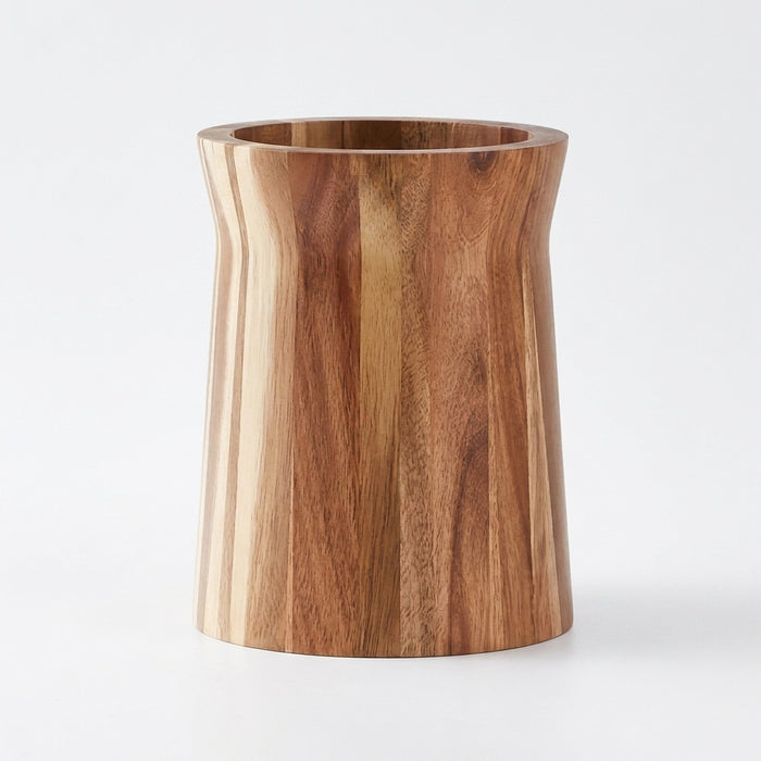 360-Degree Rotating Wooden Utensil Holder - Countertop Organiser for Spoons, Spatulas and Ladles