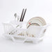 Single-Layer Kitchen Draining Rack with Drainer Board — Plates & Cutlery