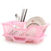 Single-Layer Kitchen Draining Rack with Drainer Board — Plates & Cutlery
