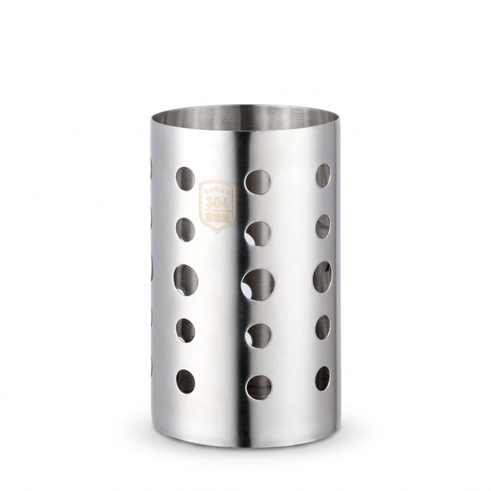 Stainless Steel Kitchen Utensil Holder – Drain Tube for Chopsticks, Spoons & Forks