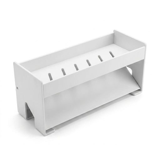 Non-Perforated Sink Storage Rack — Single-Tier Sponge & Rag Holder