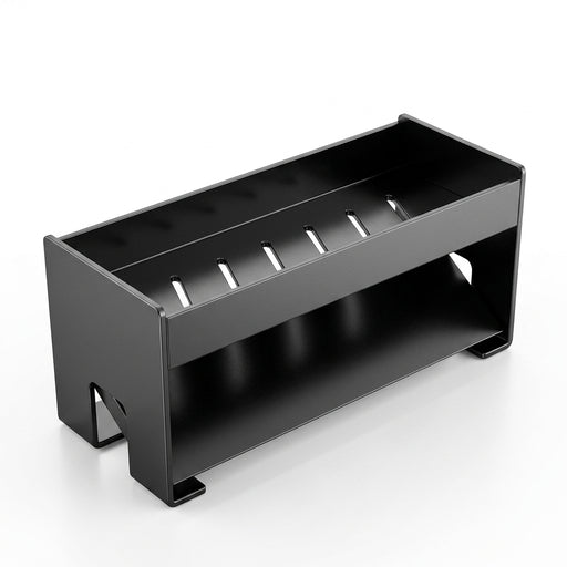 Non-Perforated Sink Storage Rack — Single-Tier Sponge & Rag Holder