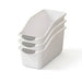 Multi‑Functional Stackable Storage Boxes — Curved Space‑Saving Plastic Organisers (1 or 3, Orange/White)