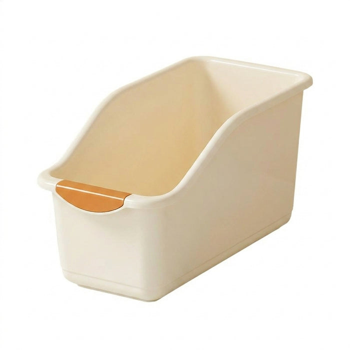 Multi‑Functional Stackable Storage Boxes — Curved Space‑Saving Plastic Organisers (1 or 3, Orange/White)