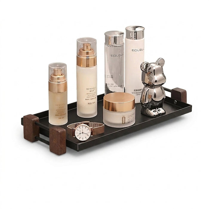 Wooden Countertop Organiser – Cosmetic & Coffee Station Shelf for Vanity