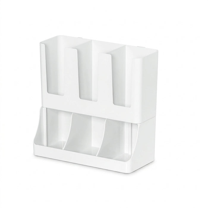 Wall-mounted Coffee Bar Organiser — Cup & Condiment Storage, White or Black