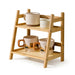 2-Tier Bamboo Spice Rack - Foldable Kitchen Counter & Cupboard Organiser