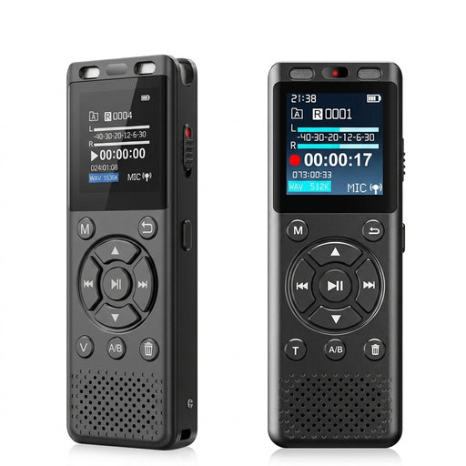Large-screen USB-C Rechargeable Voice Recorder with Noise Reduction and TF Card Support