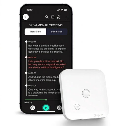AI Voice & Call Recorder — Speech-to-Text, Summarisation, 102 Languages, 64GB
