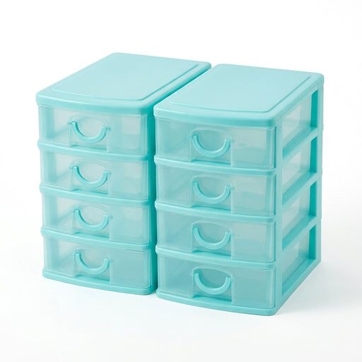 4-layer Transparent Jewellery Storage Box with Rhinestone Detail
