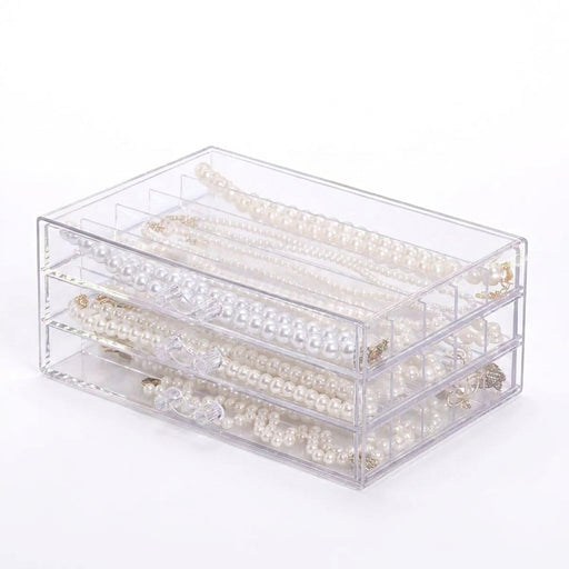 Transparent Jewellery Storage Box — Necklace Tray (3- or 5-layer)