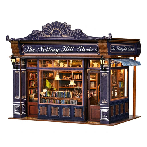 Notting Hill Book Nook 3D Wooden Puzzle DIY Bookstore Bookend Dollhouse Model