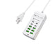 Portable Power Strip with USB‑A & USB‑C — 1.2m Cable, EU/UK/US Plug