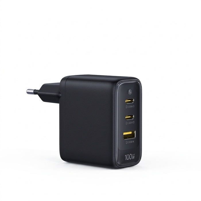 Baseus 100W GaN Fast Charger – 2 USB-C + USB-A, PD/QC/PPS