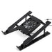 Foldable Laptop Cooling Stand with Single Fan - Portable Elevated Notebook Holder