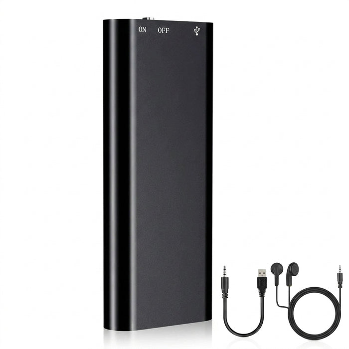 Mini Ultra-slim Voice Recorder (4–64GB) — Voice-Activated, MP3 Player