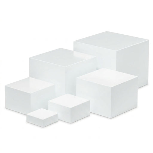 6‑piece Acrylic Buffet Risers — Stackable Hollow‑Bottom Displays for Cupcakes & Desserts