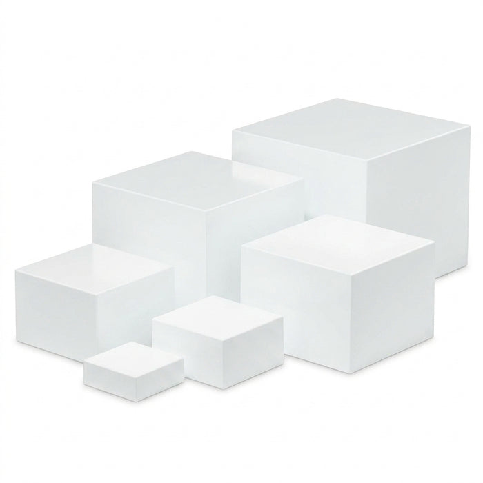 6‑piece Acrylic Buffet Risers — Stackable Hollow‑Bottom Displays for Cupcakes & Desserts