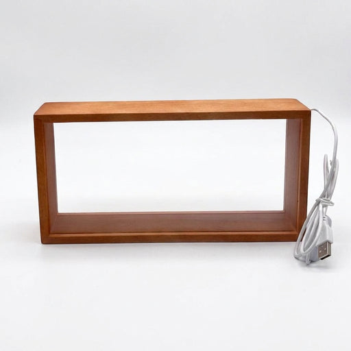 DIY Shadow Box Frame with USB Nightlight – Wood, Acrylic & Resin Display Case, 26×13×6cm
