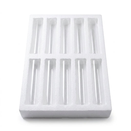 Pack of 10 Glass Candle Tubes 5 cm x 25 cm – Transparent Wedding Props