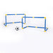 2-Pack Kids Football Goals with Ball — Portable Indoor & Outdoor Training Set