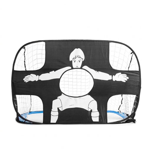 Foldable Heavy-Duty Kids' Football Goal – 120×80×80cm, Reinforced Net (Blue)