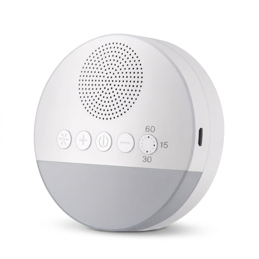 Portable 1200mAh USB Rechargeable White Noise Machine with Night Light & 9 Sounds