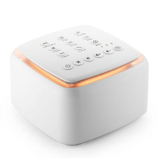 Rechargeable White Noise Machine — 30 Soothing Sounds & Warm Light (White)