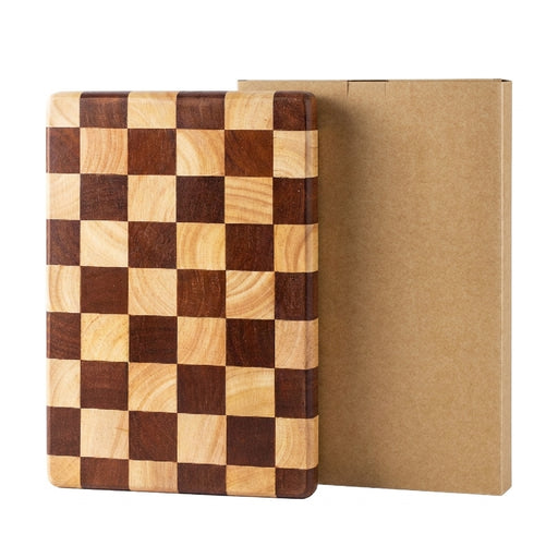 End-grain Rubber Wood Chopping & Serving Board (Flippable) — JT549