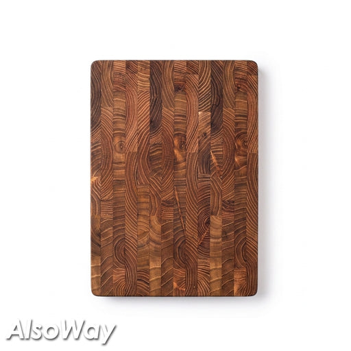 Large Teak Wood Cutting Board — 16.5 x 11.8 in or 13.3 x 9.5 in, 1 in Thick
