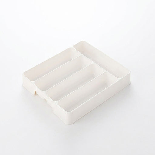 4 or 5-Compartment Cutlery Drawer Organiser – PP Tray, Easy Clean (White)