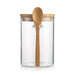 280ml Glass Storage Jar with Bamboo Lid & Spoon — 10oz Airtight Jar