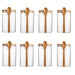 280ml Glass Storage Jar with Bamboo Lid & Spoon — 10oz Airtight Jar