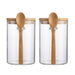 280ml Glass Storage Jar with Bamboo Lid & Spoon — 10oz Airtight Jar