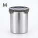 Stainless Steel Airtight Food Storage Jar — 500ml / 900ml / 1400ml, Sealed Canister with Locking Clamp