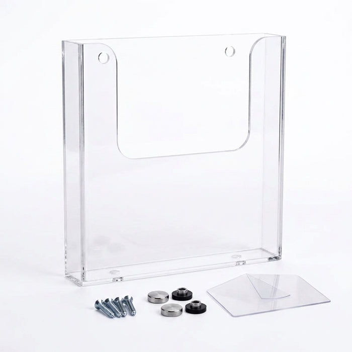 Clear Acrylic Wall-Mount Brochure Holder — Fits A4 & A5