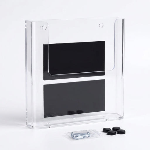 Acrylic Wall-Mounted Brochure Holder - A4/A5 Clear Flyer & Pamphlet Display