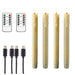 Rechargeable 10-inch Flameless LED Taper Candles — Warm White, 2 or 4 Pack (Beige or White)