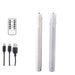 Rechargeable 10-inch Flameless LED Taper Candles — Warm White, 2 or 4 Pack (Beige or White)