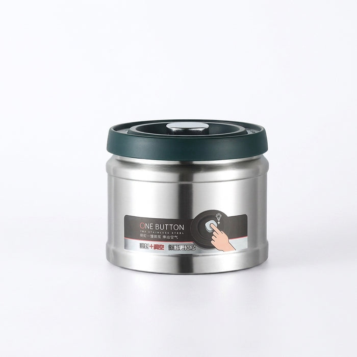 Stainless Steel Vacuum Coffee Canister — Airtight Storage for Beans, Tea & Dry Foods