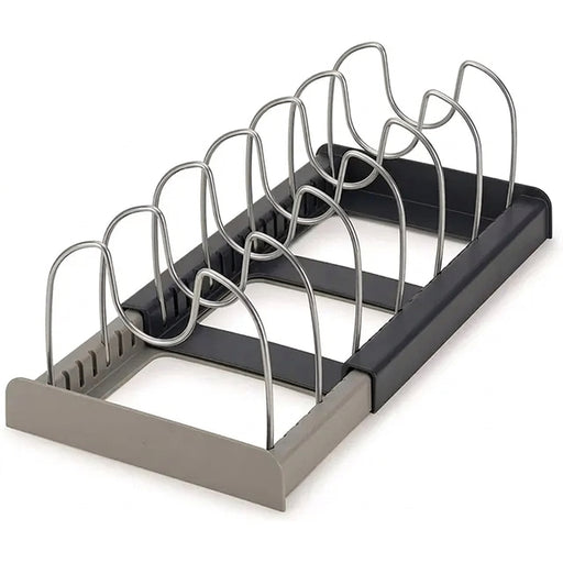 Expandable Stainless Steel Pot & Pan Rack — 7-Divider Cookware Organiser